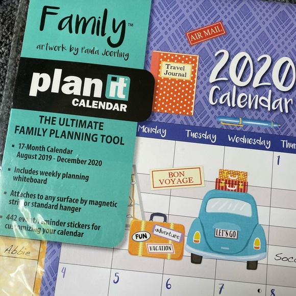 ‘2020 17th Month Family Calendar - Picture 2 of 4